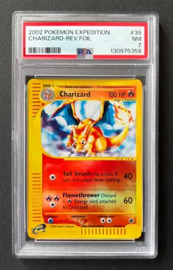Charizard Expedition Reverse Holo Foil - 39/165 - PSA 7 - NM - Pokemon TCG Card - Image 1
