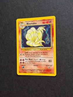 VINTAGE 1999 Pokemon Ninetales 12/102 Holo Base Set EXCELLENT Rare WotC - FREE P - Image 5