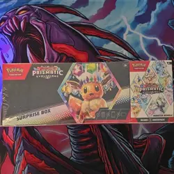 New Sealed Pokemon TCG Prismatic Evolutions Surprise Box + Booster Bundle - Image 1