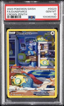 2023 POKEMON SWORD & SHIELD CROWN ZENITH #GG23 FULL ART/DUNSPARCE PSA 10 - Image 1