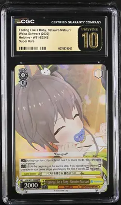2022 WEISS SCHWARZ HOLOLIVE #W91-E024S NATSUIRO MATSURI CGC PRISTINE 10 - Image 1