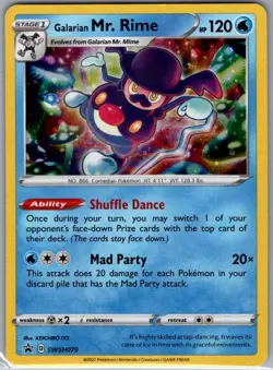 Galarian Mr. Rime SWSH079 SWSH: Sword & Shield Promo Cards - Pokemon Card - NM - Image 1