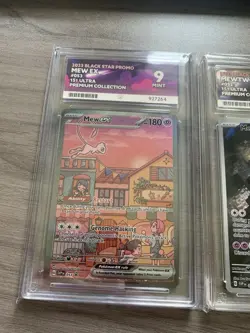 Pokemon 151 UPC Black Star Promo Mew and Mewtwo Ace 9 Sequential Graded Cards - Image 2