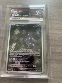 Pokemon 151 UPC Black Star Promo Mew and Mewtwo Ace 9 Sequential Graded Cards - Image 4