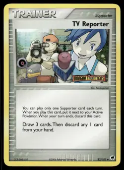 Cards TV Reporter 82/101 Reverse Holo Stamp Dragon Frontiers LP - Image 1