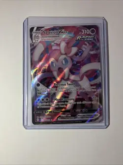 Pokemon TCG Sylveon VMAX Full Art Ultra Rare Holo Card 075/203 Evolving Skies - Image 1