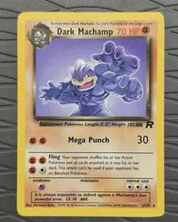 Pokemon Dark Machamp 27/82 Non Holo Rare Team Rocket WotC Pokemon Card - Image 1