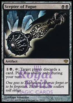 Scepter of Fugue 1x FOIL CON MTG Conflux Rare MINT black artifact - Image 1