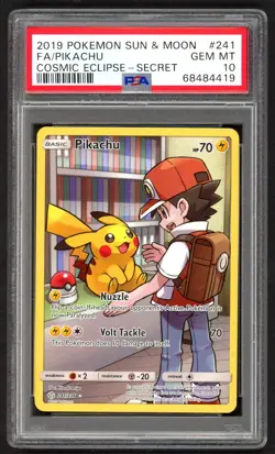 Pokemon Cards - PSA 10 Pikachu 241/236 - Cosmic Eclipse - GEM MT - PSA10 - Image 1