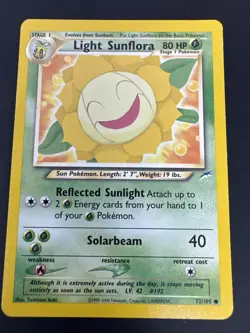 Light Sunflora 72/105 - UNCOMMON Neo Destiny - VINTAGE WOTC Pokemon Card - MP - Image 1