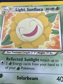 Light Sunflora 72/105 - UNCOMMON Neo Destiny - VINTAGE WOTC Pokemon Card - MP - Image 2