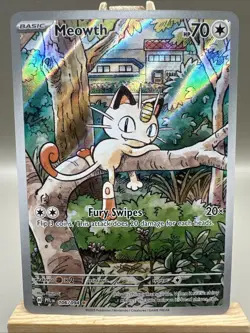 Meowth 2025 Pokemon Phantasmal Flames #106/094 Illustration Rare - Image 1