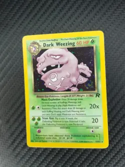 Pokemon TCG Team Rocket Dark Weezing Holo Rare Base Set 14/82 - MP Condition - Image 1
