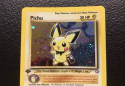Pokemon Pichu 1st Edition Holo Rare Neo Genesis 12/111 WOTC Vintage 2000 - Image 3