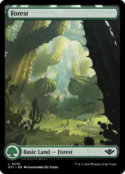 MTG Forest (0276) [Outlaws of Thunder Junction] Foil Near Mint Magic - Image 1