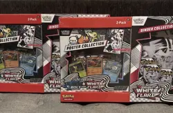 Pokemon TCG Scarlet & Violet Black Bolt & White Flare 2 Box Lot Binder/Poster - Image 1