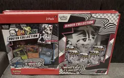 Pokemon TCG Scarlet & Violet Black Bolt & White Flare 2 Box Lot Binder/Poster - Image 5
