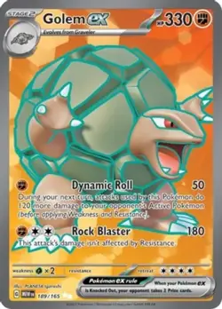NM-Mint Golem ex - 189/165 - Ultra Rare Pokemon Scarlet and Violet 151 - Image 1