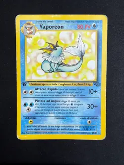Pokemon Vaporeon 28/64 Jungle Rara Prima Edizione Wizards ITA Carte Vintage - Image 1