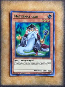 Yugioh Mathematician DLCS-EN025 Ultra Rare 1st Ed GREEN NM - Image 1