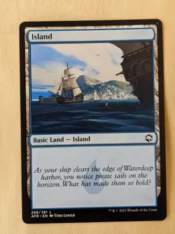 ISLAND BASIC LAND-MTG: ADVENTURES IN THE FORGOTTEN REALMS-268/281 - Image 1