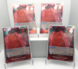 Marshall D. Teach Playset - OP03-012 x4 - Pillars of Strength - One Piece TCG - Image 1