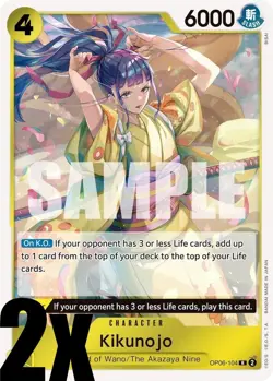 🔥One Piece TCG Kikunojo - Wings of the Captain (OP06) 2x Near Mint🔥 - Image 1