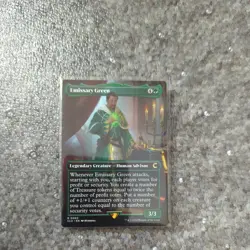 MTG Emissary Green Borderless Card Regular Ravnica: Clue Edition 0005 R CLU - Image 1