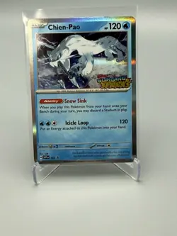 Chien-Pao 152 Sv: Scarlet & Violet Promo Cards Holo SURGING SPARKS STAMPED - Image 1