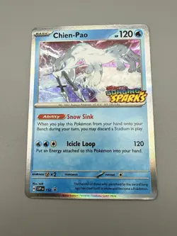 Chien-Pao 152 Sv: Scarlet & Violet Promo Cards Holo SURGING SPARKS STAMPED - Image 3