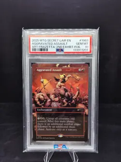 2025 MTG Aggravated Assault Foil Frank Franzetta Secret Lair PSA 10 - Image 1