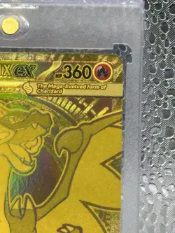 Mega Charizard X ex Gold Hyper Rare 130/094 Pokemon Phantasmal Flames English - Image 3