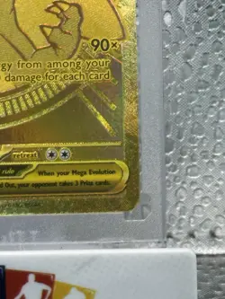 Mega Charizard X ex Gold Hyper Rare 130/094 Pokemon Phantasmal Flames English - Image 4