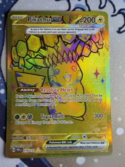 Pokemon Pikachu EX Prismatic Evolution 179/131 - Hyper Rare Gold - ERROR shift - Image 1