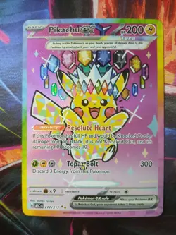 Pokemon TCG Pikachu ex 277/217 Ascended Heroes Special Illustration Rare NM - Image 1