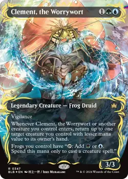 Clement, the Worrywort (Borderless) (Raised Foil) [BLB - 347] - NM [Foil] TCG... - Image 1