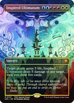 Inspired Ultimatum Foil Borderless Special Guests Tarkir: Dragonstorm NM MTG - Image 1
