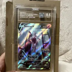 Mewtwo V Pokemon GO 2022 Ultra Rare Alternate Art Holo #072/078 TAG Graded 8.5 - Image 1