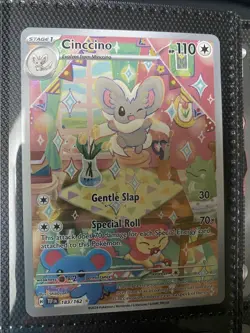 Cinccino 183/162 Holo Illustration Rare Temporal Forces Pokemon Card - Image 1