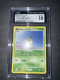 Burmy Sandy Cloak 54/100 CGC 10 Pokemon Majestic Dawn - Vintage English 2008 - Image 1