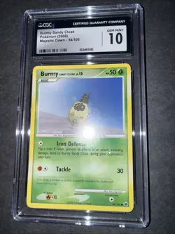 Burmy Sandy Cloak 54/100 CGC 10 Pokemon Majestic Dawn - Vintage English 2008 - Image 3