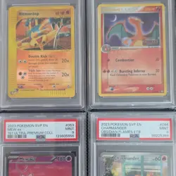 Pokemon PSA Graded Card Lot 4 Hitmontop Charizard Mew ex Charmander - Image 1