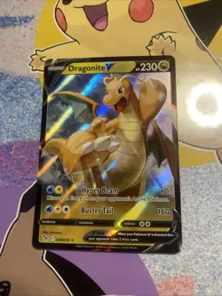 Pokemon TCG Dragonite V Pokemon Go 49/78 Full Art Ultra Holo Rare Card NM 2022 - Image 1
