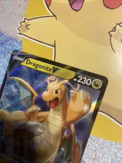 Pokemon TCG Dragonite V Pokemon Go 49/78 Full Art Ultra Holo Rare Card NM 2022 - Image 5