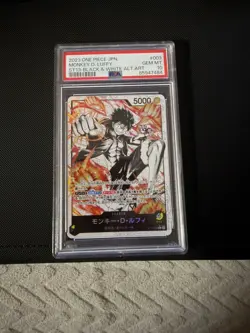 One Piece Card Game Monkey D. Luffy ST13-003 Alt Art Leader Foil PSA 10 - Image 1