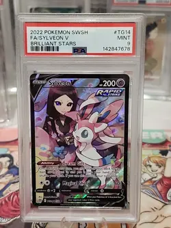 FA/SYLVEON V BRILLIANT STARS POKEMON SWSH BRILLIANT STARS 2022 TG14 PSA 9 - Image 2