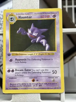 1999 Pokemon—Haunter #29 Base Set (Shadowless)—Uncommon Non-Holo [MP] (1st Ed.) - Image 1