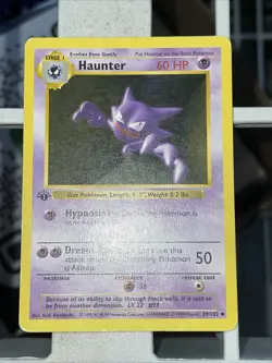 1999 Pokemon—Haunter #29 Base Set (Shadowless)—Uncommon Non-Holo [MP] (1st Ed.) - Image 2