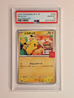 Pikachu 20/M-P Japanese McDonald’s Promo – PSA 10 GEM MINT Pokemon - Image 1