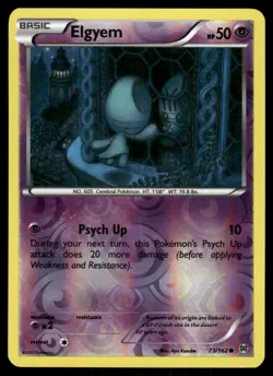Pokemon Cards Elgyem 73/162 Reverse Holo BREAKthrough XY NM - Image 1